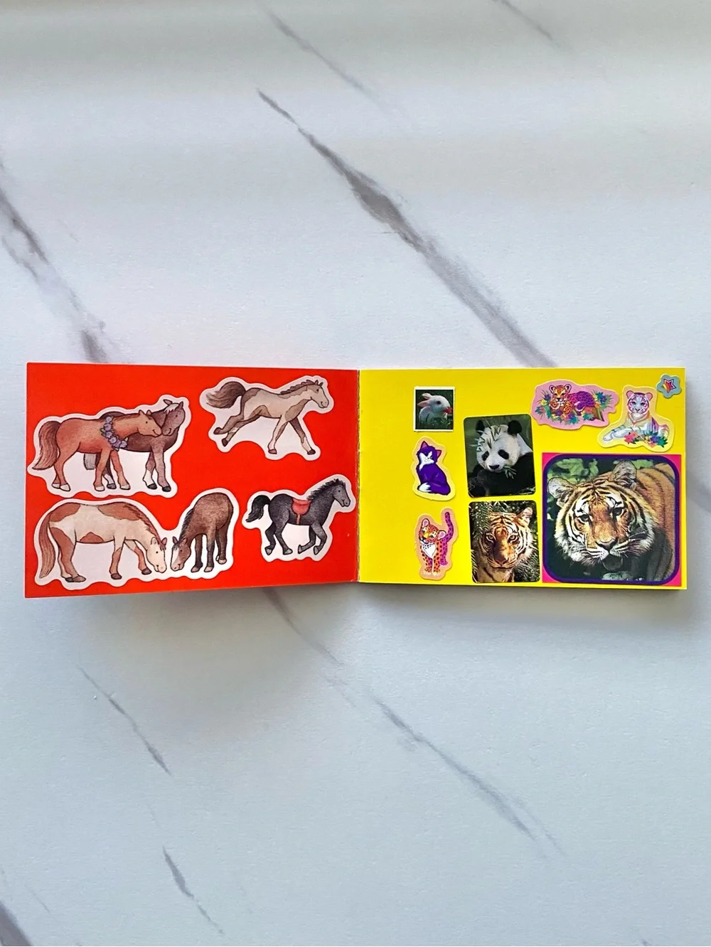 VTG Lisa Frank Hunter leopard small used sticker collection booklet